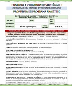 Propuesta de programa académico para un currículo escolar analítico denominado 