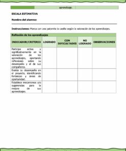 Un formulario denominado “Planificación Didáctica Educación Secundaria FÍSICA 2024-2025” para evaluar los logros de aprendizaje. Tiene secciones para indicadores/criterios con columnas de logrado, con dificultades, no logrado y observaciones.