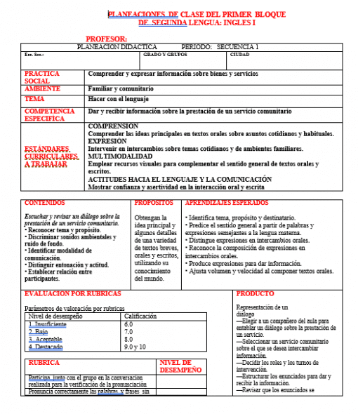 INGLES 1 Secundaria( 3 Trimestres)