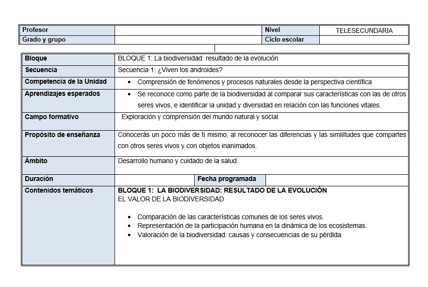 Planeaciones de Ciencias Telesecundaria (Plan 2011)