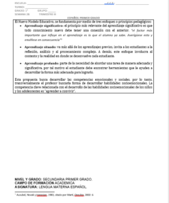 Planeación Español 1er grado 3er trimestre Secundaria Ciclo 2019-2020