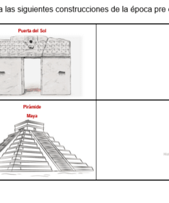 Cuadernillo Didáctico Artes Visuales 1 Trabajo en Casa con dos estructuras precoloniales: arriba, la 