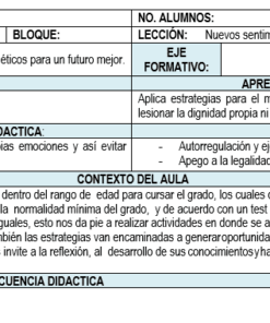 An Planeaciones de Sexto grado Grado de Primaria 2021-2022 (Primer Trimestre) en español que describe objetivos, actividades, competencias y recursos para una lección de primer grado sobre capacitación cívica y ética, centrándose en los derechos y libertades personales durante el primer trimestre del Año escolar 2021-2022.