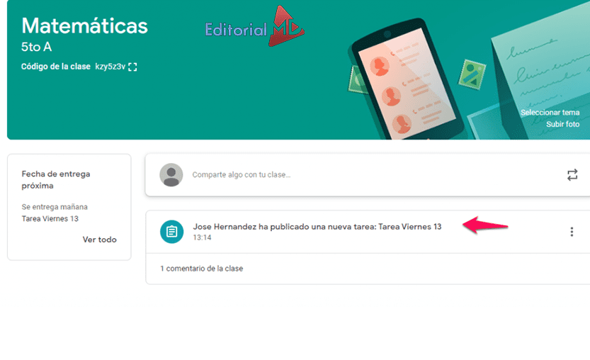 como revisar tareas en google classroom