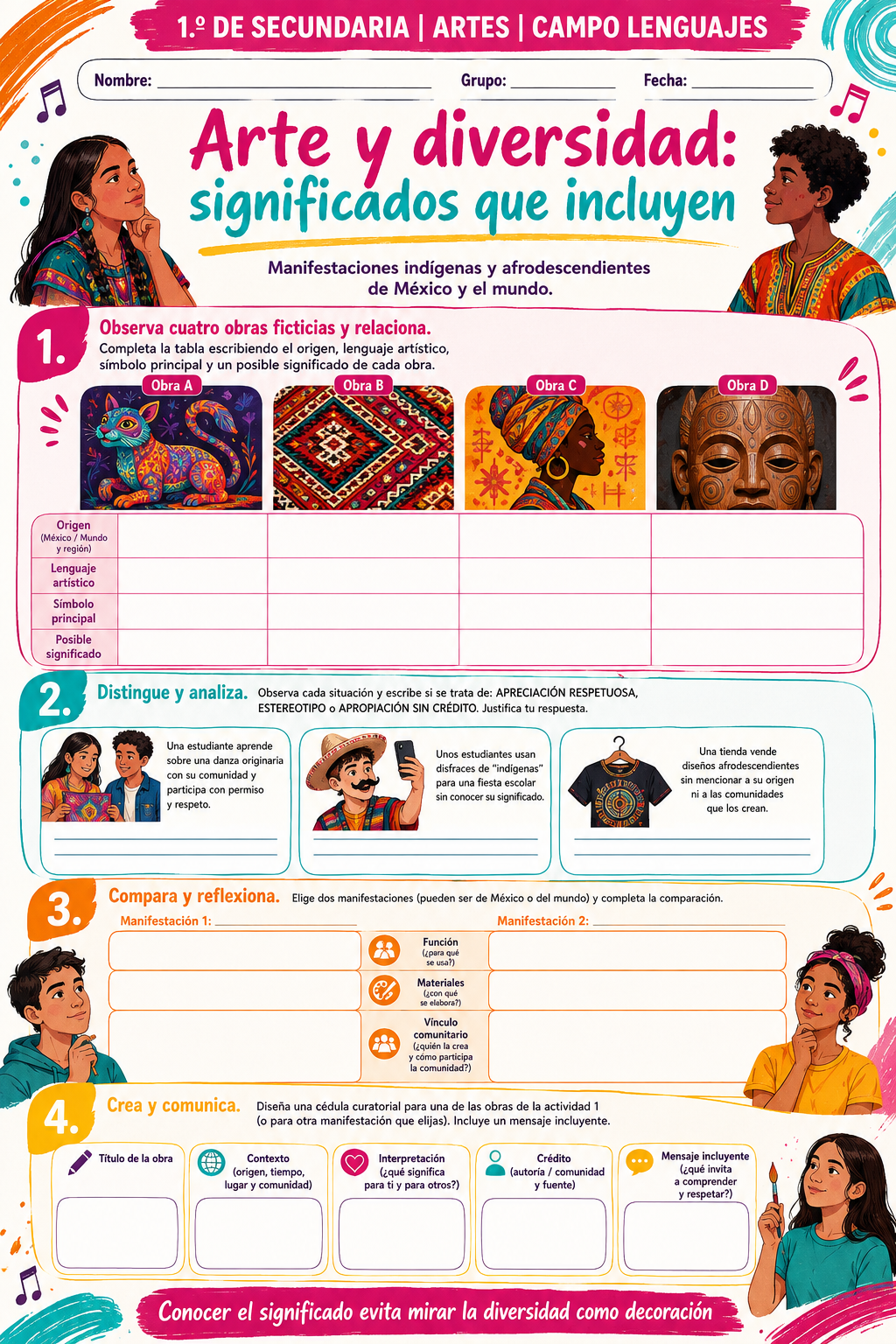 Fichas de trabajo ARTES SECUNDARIA 1°, 2° Y 3° Grado | TODOS LOS CONTENIDOS (IMPRIMIBLES) 11 Fichas de trabajo ARTES SECUNDARIA 1°, 2° Y 3° Grado | TODOS LOS CONTENIDOS (IMPRIMIBLES) - Image 11