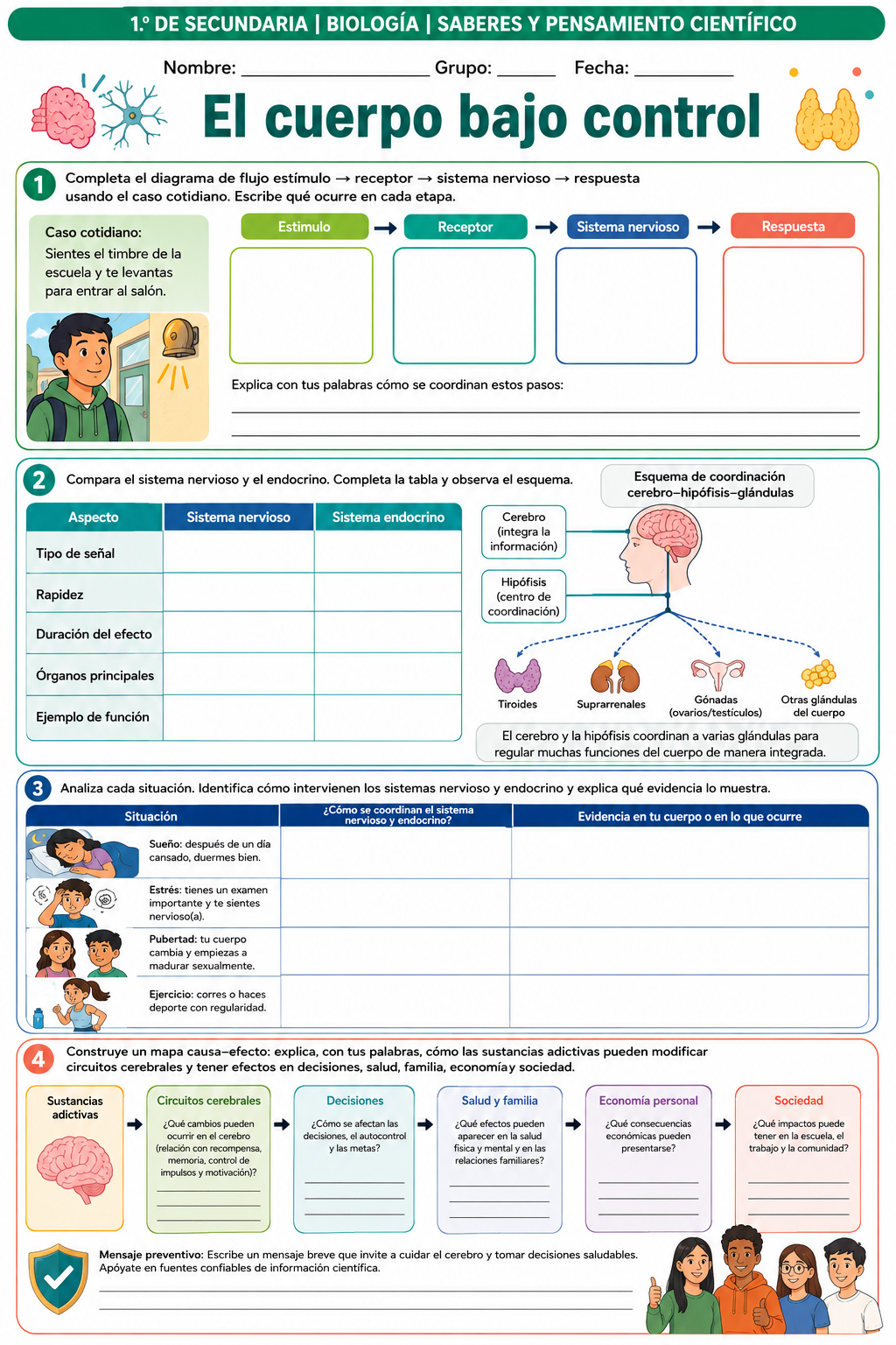 Fichas de trabajo CIENCIAS (Biología, Física, Química) SECUNDARIA 1°, 2° Y 3° Grado | TODOS LOS CONTENIDOS (IMPRIMIBLES) 3 Fichas de trabajo CIENCIAS (Biología, Física, Química) SECUNDARIA 1°, 2° Y 3° Grado | TODOS LOS CONTENIDOS (IMPRIMIBLES) - Image 3