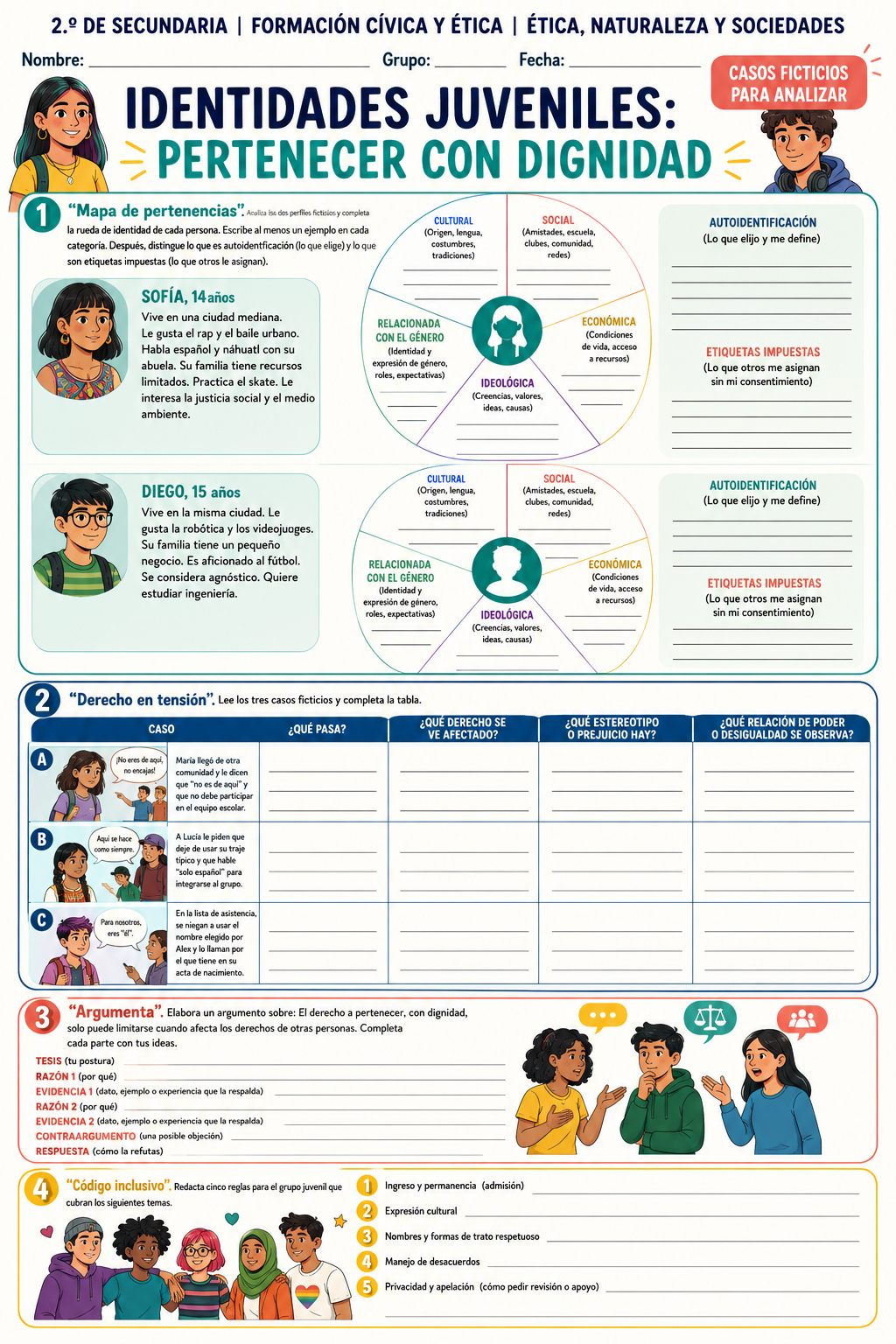 Fichas de trabajo FCyE SECUNDARIA 1°, 2° Y 3° Grado | TODOS LOS CONTENIDOS (IMPRIMIBLES) 12 Fichas de trabajo FCyE SECUNDARIA 1°, 2° Y 3° Grado | TODOS LOS CONTENIDOS (IMPRIMIBLES) - Image 12