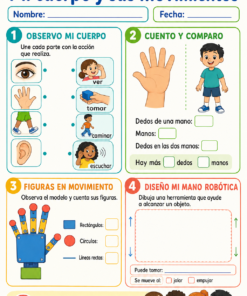 Fichas de trabajo PRIMARIA 1° Grado TODOS LOS PROYECTOS (IMPRIMIBLES) 21 01 Mi cuerpo y sus movimientos