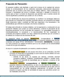 Captura de pantalla de un documento titulado 