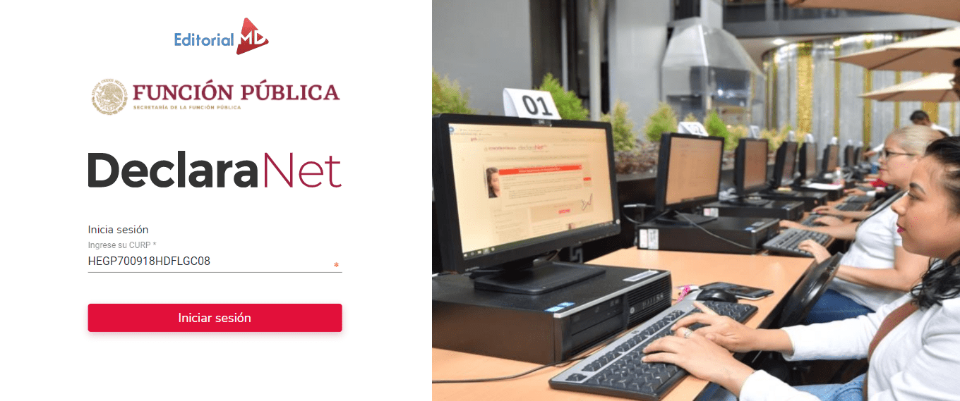 registro con curp al declaranet