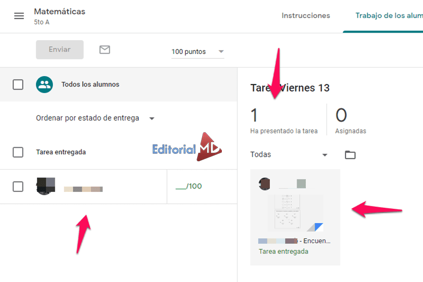 como revisar tareas en google classroom parte 2