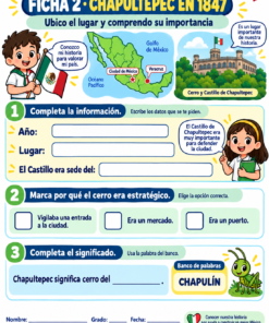 Actividades "NIÑOS HÉROES "1° a 6° Grado de Primaria SEPTIEMBRE 12 02 Chapultepec en 1847