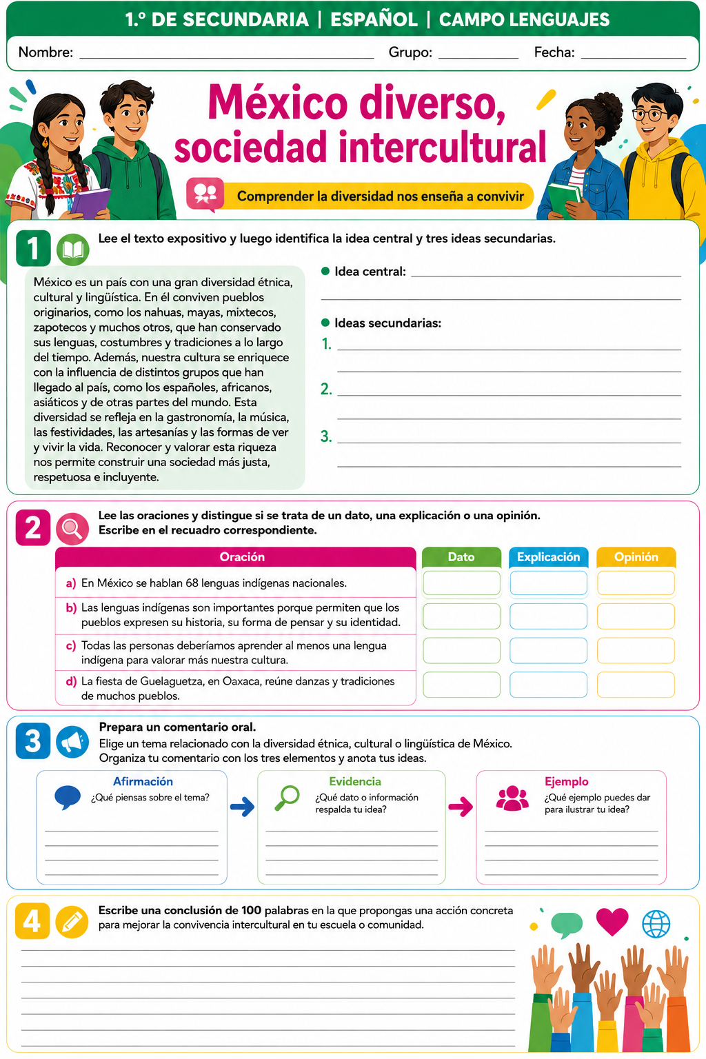 Planeaciones ESPAÑOL 1°, 2° y 3° Grado Secundaria PAQUETE (Ciclo Escolar 2026 – 2027) + Fichas de Trabajo 5 Planeaciones ESPAÑOL 1°, 2° y 3° Grado Secundaria PAQUETE (Ciclo Escolar 2026 – 2027) + Fichas de Trabajo - Image 5