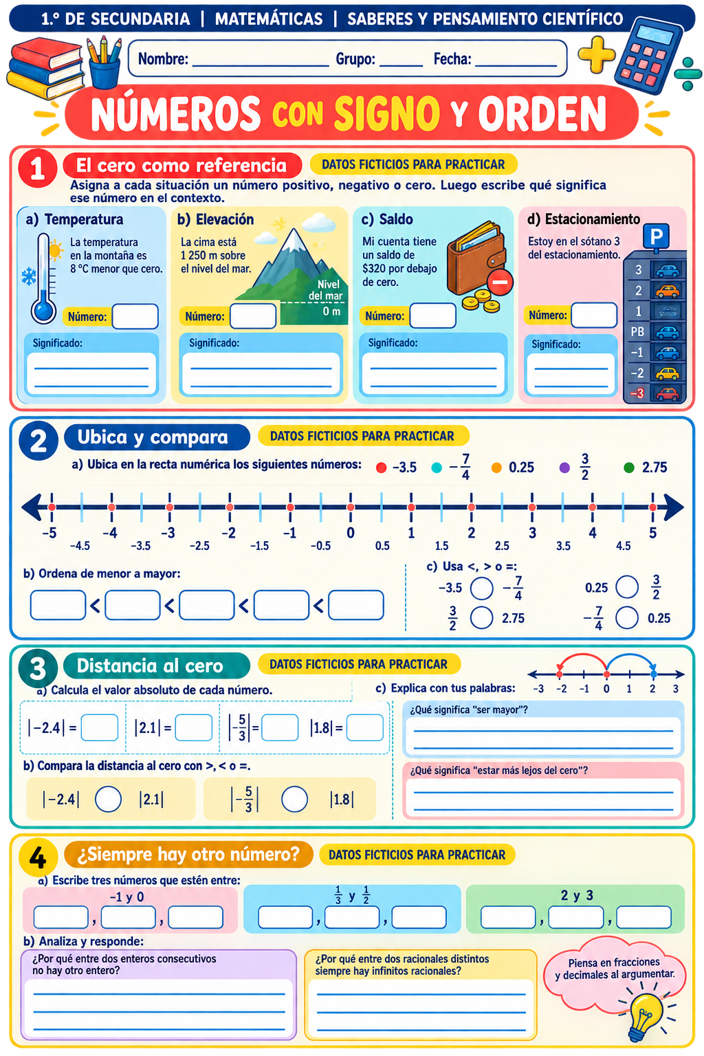 Fichas de trabajo MATEMÁTICAS SECUNDARIA 1°, 2° Y 3° Grado | TODOS LOS CONTENIDOS (IMPRIMIBLES) 7 Fichas de trabajo MATEMÁTICAS SECUNDARIA 1°, 2° Y 3° Grado | TODOS LOS CONTENIDOS (IMPRIMIBLES) - Image 7