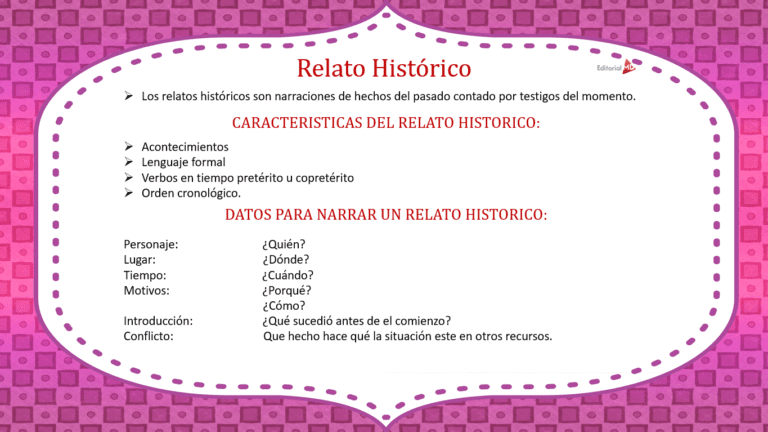 Cuáles Son Las Características De Un Relato Histórico