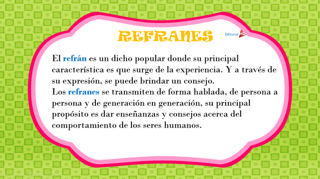 Refranes Para Niños (Con Actividades) Ciclo 2021 2022