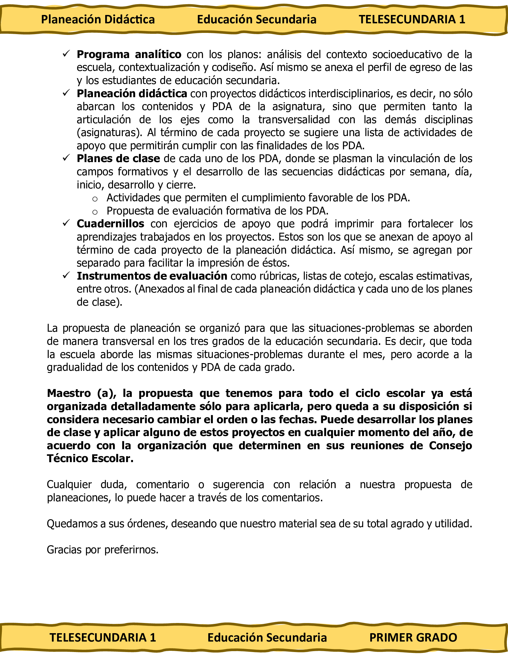Programa Analítico Anual TELESECUNDARIA PRIMER GRADO (Ciclo Escolar 2026 – 2027) 3 Programa Analítico Anual TELESECUNDARIA PRIMER GRADO (Ciclo Escolar 2026 – 2027) - Image 3