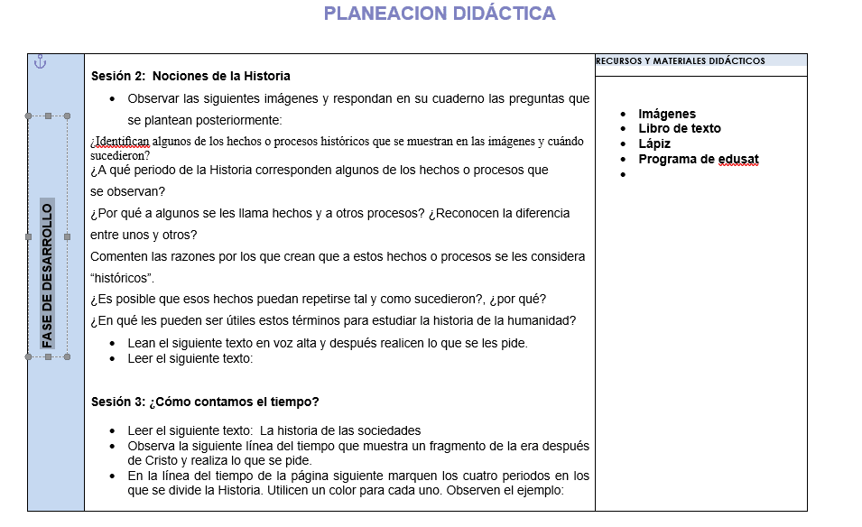 Planeacion de Historia Telesecundaria 02