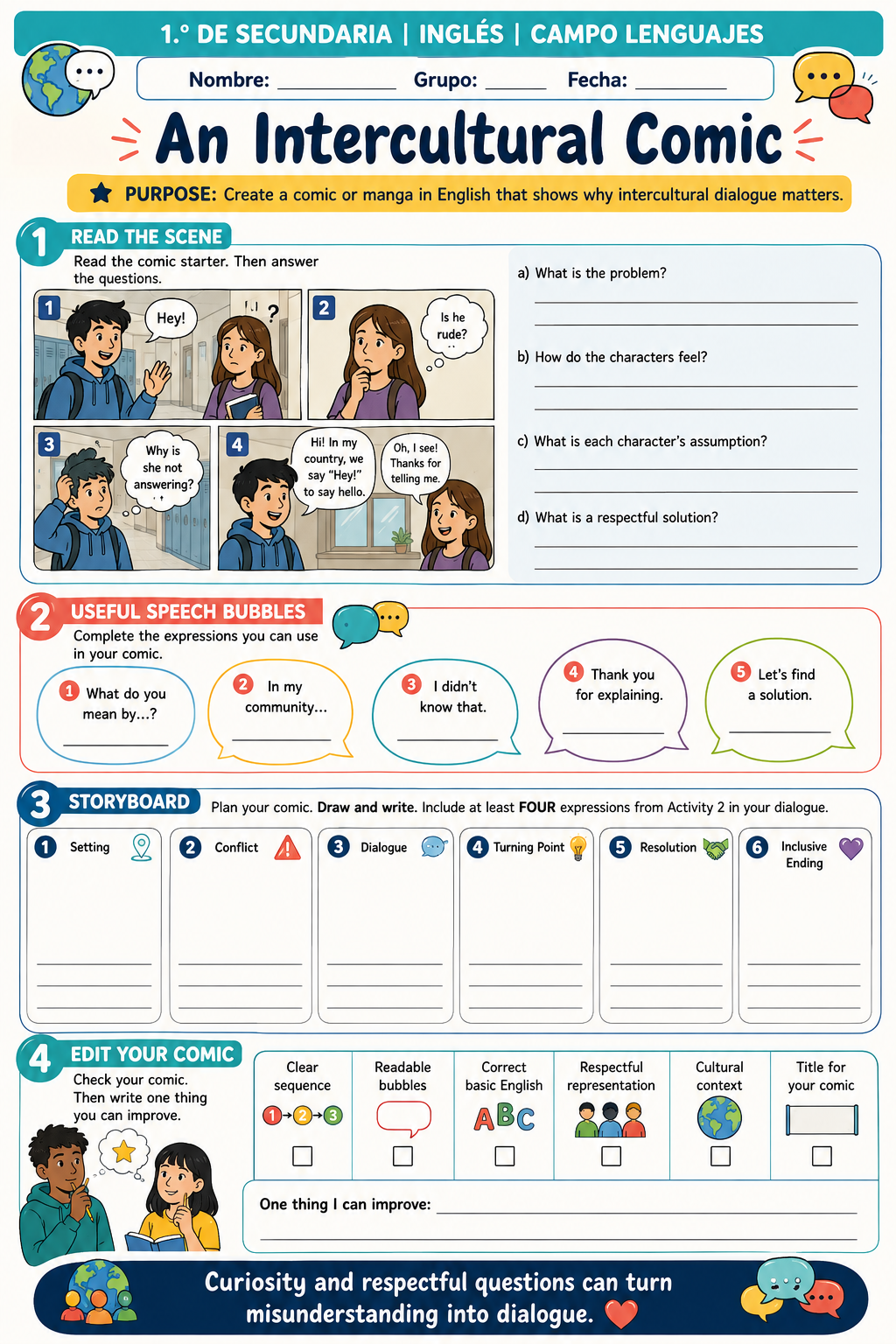 Fichas de trabajo INGLÉS SECUNDARIA 1°, 2° Y 3° Grado | TODOS LOS CONTENIDOS (IMPRIMIBLES) 15 Fichas de trabajo INGLÉS SECUNDARIA 1°, 2° Y 3° Grado | TODOS LOS CONTENIDOS (IMPRIMIBLES) - Image 15