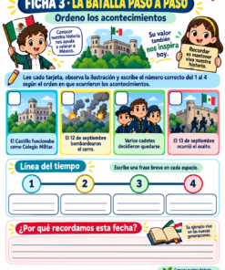 Actividades "NIÑOS HÉROES "1° a 6° Grado de Primaria SEPTIEMBRE 13 03 La batalla paso a paso