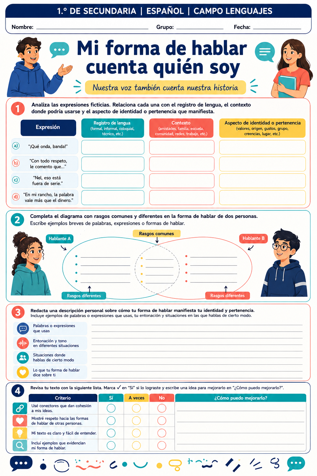 Planeaciones ESPAÑOL 1°, 2° y 3° Grado Secundaria PAQUETE (Ciclo Escolar 2026 – 2027) + Fichas de Trabajo 6 Planeaciones ESPAÑOL 1°, 2° y 3° Grado Secundaria PAQUETE (Ciclo Escolar 2026 – 2027) + Fichas de Trabajo - Image 6