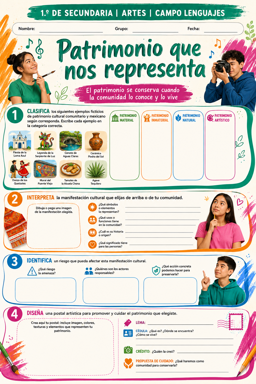 Fichas de trabajo ARTES SECUNDARIA 1°, 2° Y 3° Grado | TODOS LOS CONTENIDOS (IMPRIMIBLES) 13 Fichas de trabajo ARTES SECUNDARIA 1°, 2° Y 3° Grado | TODOS LOS CONTENIDOS (IMPRIMIBLES) - Image 13