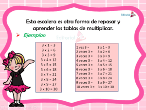 ejemplo de multiplicación para niños