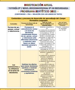 Programa Analítico Anual TUTORÍA 3 / EDUCACIÓN SOCIOEMOCIONAL 3, Secundaria 3º (Ciclo Escolar 2026 – 2027) 20 04 41