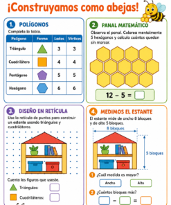 Fichas de trabajo PRIMARIA 1° a 6° Grado | TODOS LOS PROYECTOS (IMPRIMIBLES) 45 04 Construyamos como abejas