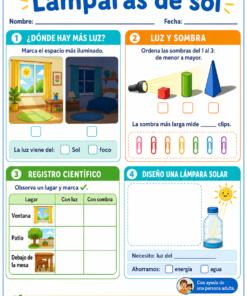 Fichas de trabajo PRIMARIA 1° Grado TODOS LOS PROYECTOS (IMPRIMIBLES) 24 04 Lamparas de sol