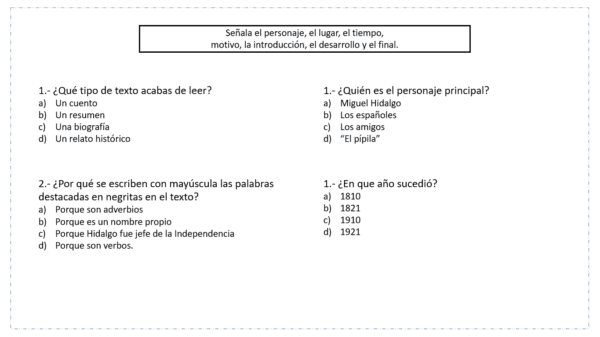 El Relato Histórico Para Niños de Primaria 2020