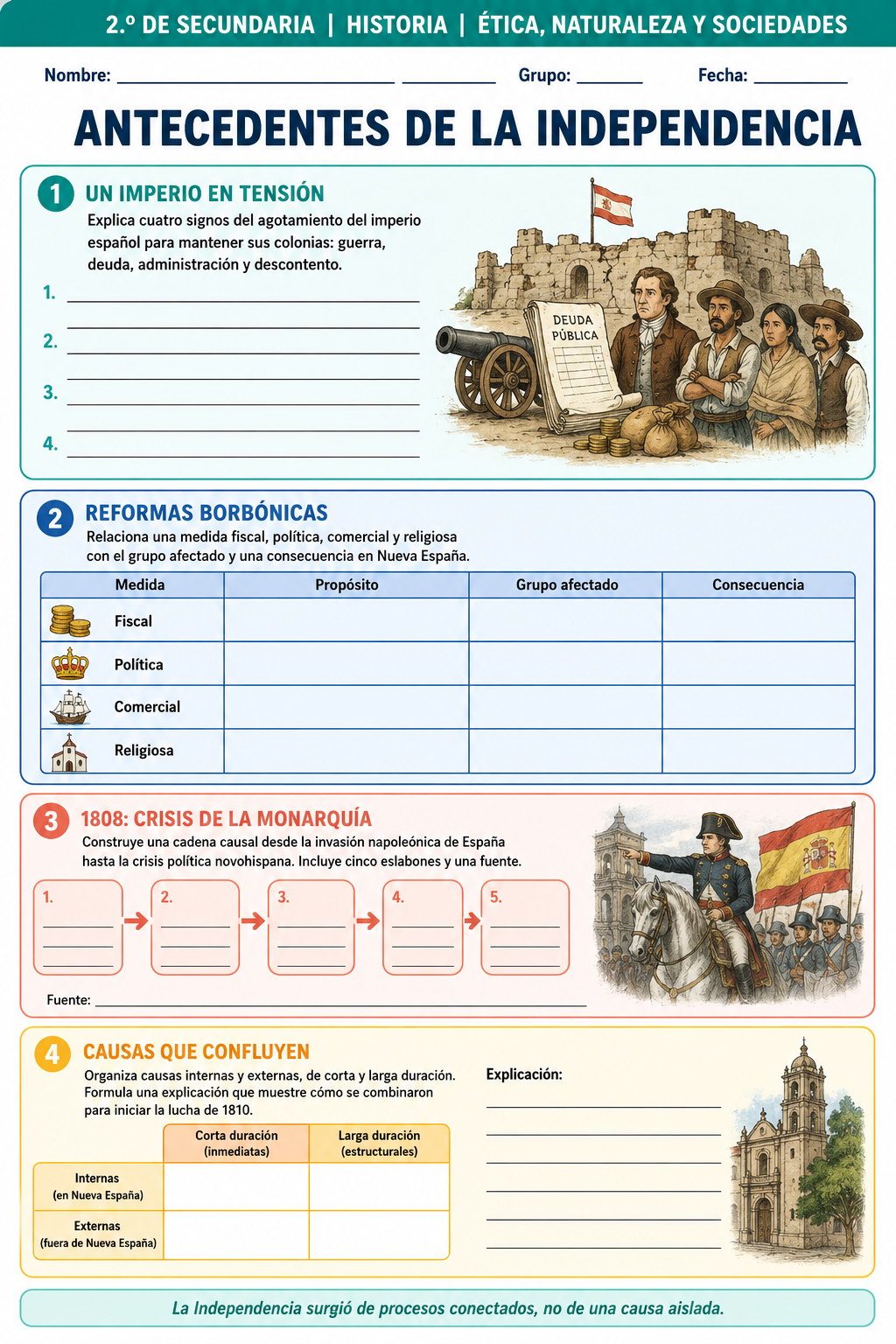 Fichas de trabajo HISTORIA SECUNDARIA 1°, 2° Y 3° Grado | TODOS LOS CONTENIDOS 8 Fichas de trabajo HISTORIA SECUNDARIA 1°, 2° Y 3° Grado | TODOS LOS CONTENIDOS - Image 8