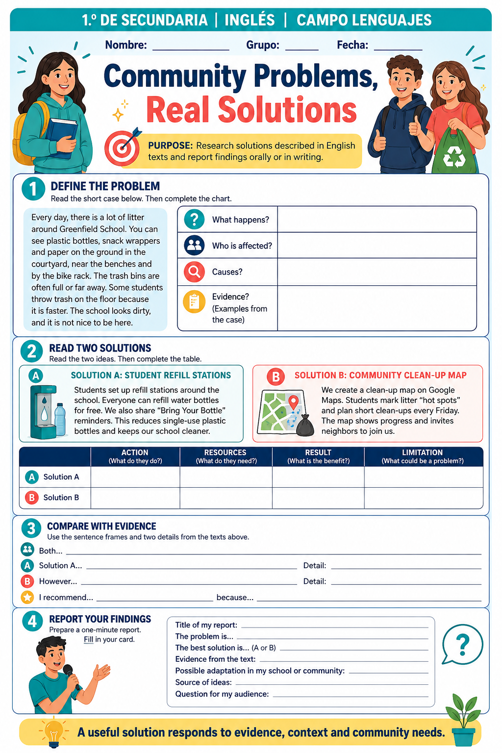 Fichas de trabajo INGLÉS SECUNDARIA 1°, 2° Y 3° Grado | TODOS LOS CONTENIDOS (IMPRIMIBLES) 2 Fichas de trabajo INGLÉS SECUNDARIA 1°, 2° Y 3° Grado | TODOS LOS CONTENIDOS (IMPRIMIBLES) - Image 2