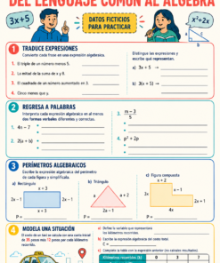 Fichas de trabajo MATEMÁTICAS SECUNDARIA 1°, 2° Y 3° Grado | TODOS LOS CONTENIDOS (IMPRIMIBLES) 24 05 Del lenguaje comun al algebra