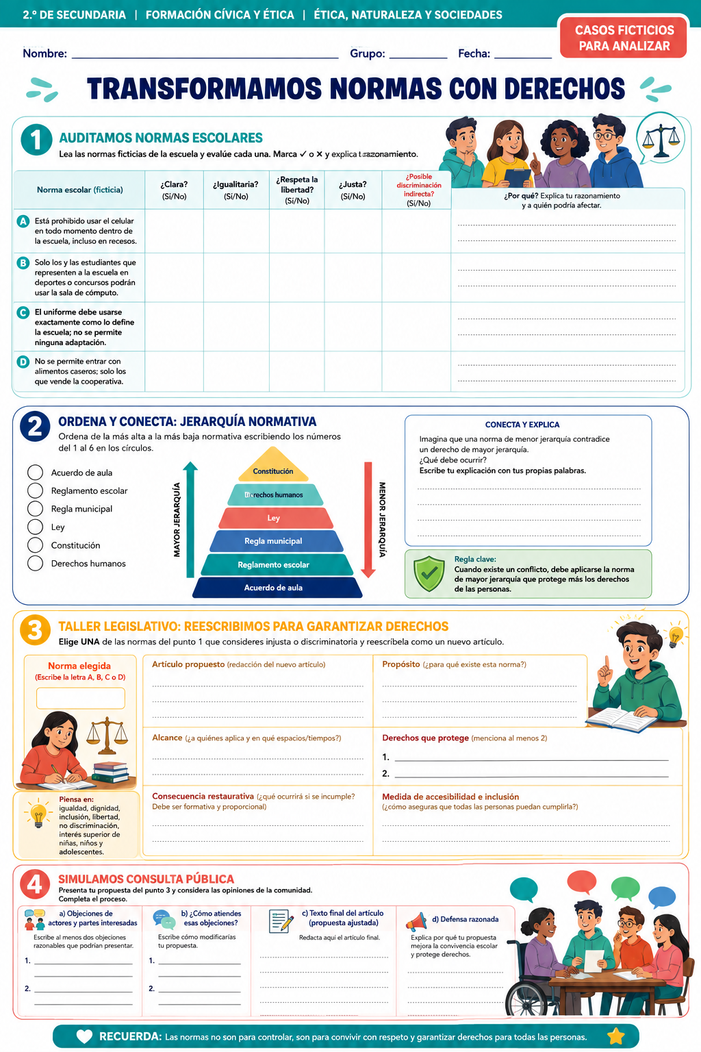 Fichas de trabajo FCyE SECUNDARIA 1°, 2° Y 3° Grado | TODOS LOS CONTENIDOS (IMPRIMIBLES) 16 Fichas de trabajo FCyE SECUNDARIA 1°, 2° Y 3° Grado | TODOS LOS CONTENIDOS (IMPRIMIBLES) - Image 16