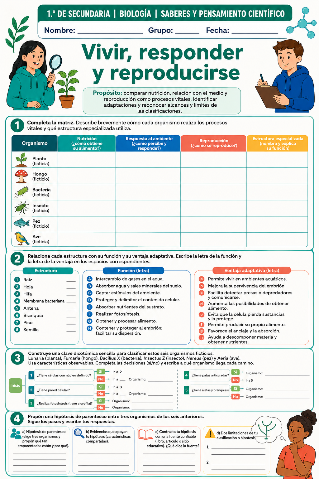Fichas de trabajo CIENCIAS (Biología, Física, Química) SECUNDARIA 1°, 2° Y 3° Grado | TODOS LOS CONTENIDOS (IMPRIMIBLES) 7 Fichas de trabajo CIENCIAS (Biología, Física, Química) SECUNDARIA 1°, 2° Y 3° Grado | TODOS LOS CONTENIDOS (IMPRIMIBLES) - Image 7