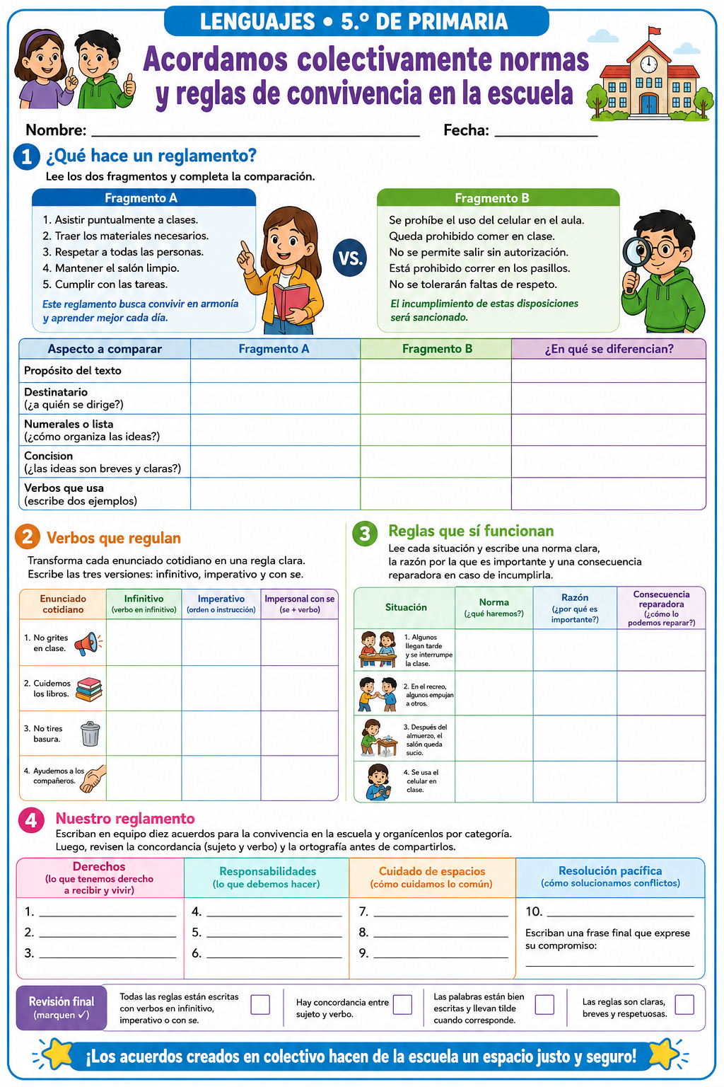Fichas de trabajo PRIMARIA 5° Grado TODOS LOS PROYECTOS (IMPRIMIBLES) 15 Fichas de trabajo PRIMARIA 5° Grado TODOS LOS PROYECTOS (IMPRIMIBLES) - Image 15