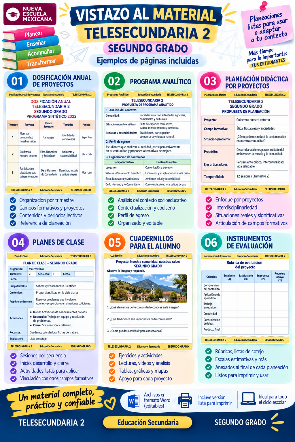 Programa Analítico Anual TELESECUNDARIA SEGUNDO GRADO (Ciclo Escolar 2026 – 2027) 6 Programa Analítico Anual TELESECUNDARIA SEGUNDO GRADO (Ciclo Escolar 2026 – 2027) - Imagen 6