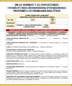 Programa Analítico Anual TUTORÍA 2 / EDUCACIÓN SOCIOEMOCIONAL 2, Secundaria 2º (Ciclo Escolar 2026 – 2027) 22 06 40