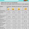 Rúbrica de Matemáticas 3° Primaria: Autoevaluación Formativa NEM (Editable en Google Slides y PDF) 3 Hoja de trabajo de autoevaluación matemática para tercer grado con una tabla de criterios y cuatro columnas para marcar emojis que representan niveles de comprensión, desde