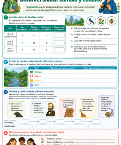 Fichas de trabajo CIENCIAS (Biología, Física, Química) SECUNDARIA 1°, 2° Y 3° Grado | TODOS LOS CONTENIDOS (IMPRIMIBLES) 17 06 Biodiversidad cambio y cuidado