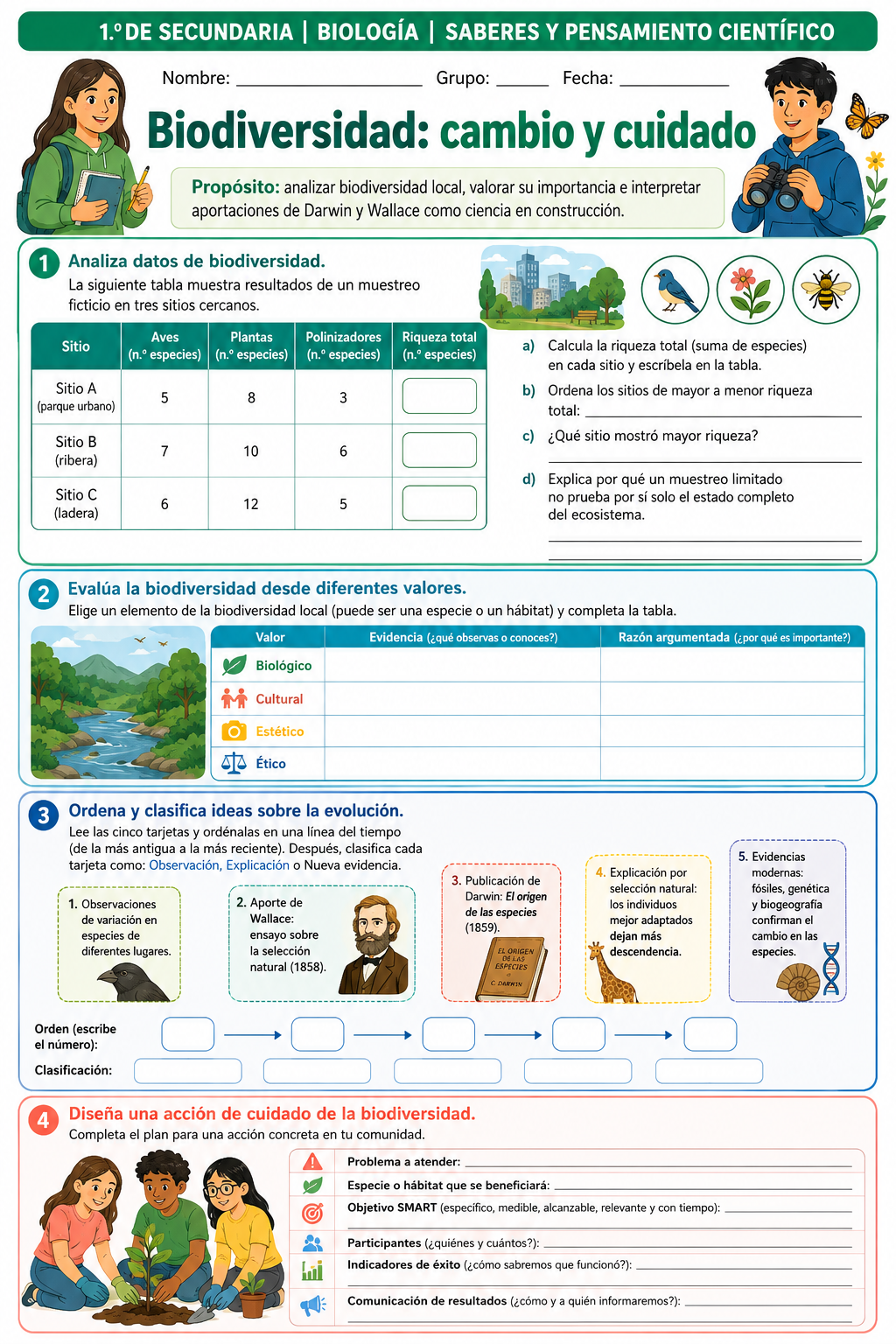 Fichas de trabajo CIENCIAS (Biología, Física, Química) SECUNDARIA 1°, 2° Y 3° Grado | TODOS LOS CONTENIDOS (IMPRIMIBLES) 8 Fichas de trabajo CIENCIAS (Biología, Física, Química) SECUNDARIA 1°, 2° Y 3° Grado | TODOS LOS CONTENIDOS (IMPRIMIBLES) - Image 8