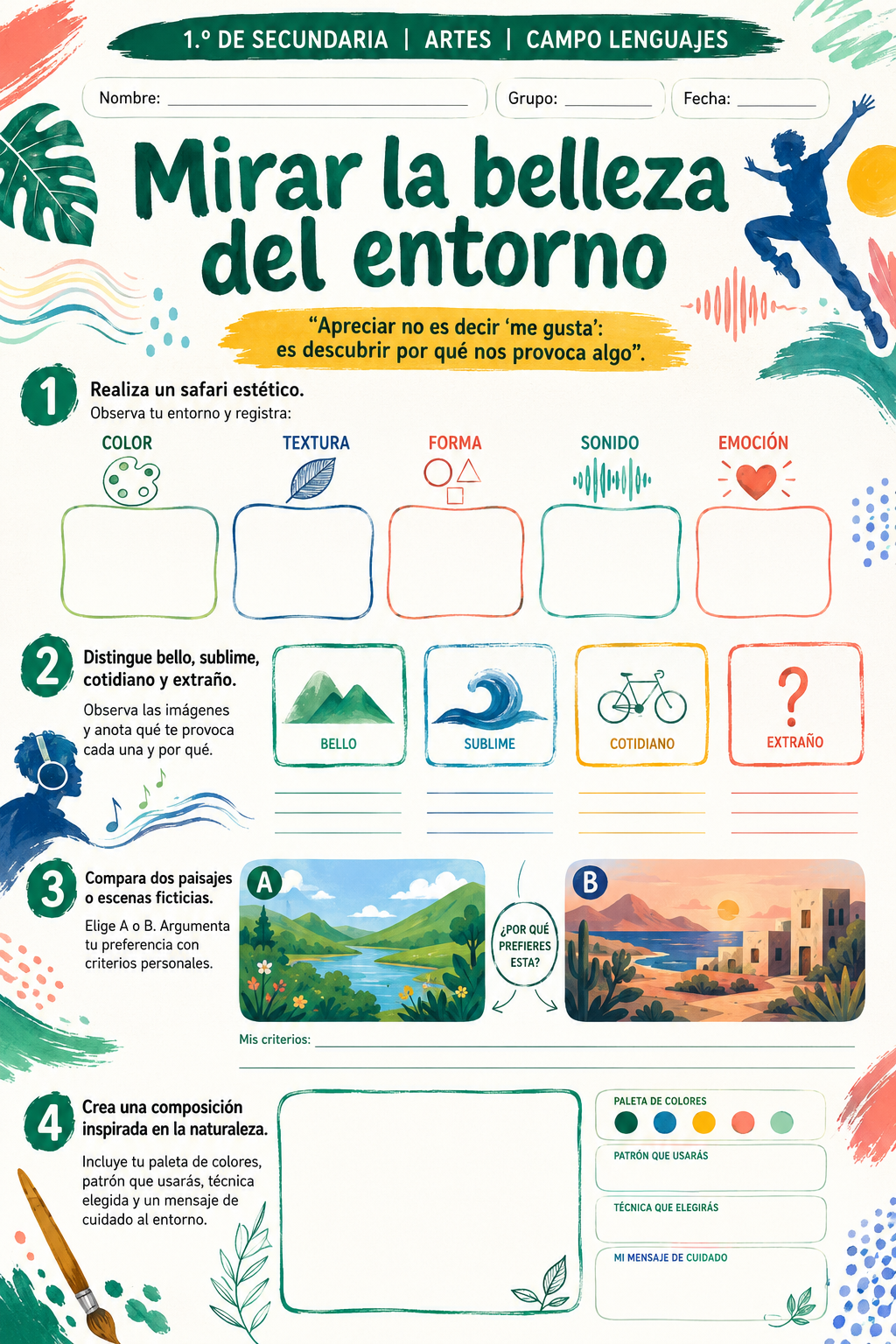 Fichas de trabajo ARTES SECUNDARIA 1°, 2° Y 3° Grado | TODOS LOS CONTENIDOS (IMPRIMIBLES) 2 Fichas de trabajo ARTES SECUNDARIA 1°, 2° Y 3° Grado | TODOS LOS CONTENIDOS (IMPRIMIBLES) - Image 2