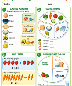 Fichas de trabajo PRIMARIA 1° Grado TODOS LOS PROYECTOS (IMPRIMIBLES) 26 06 Rico y saludable