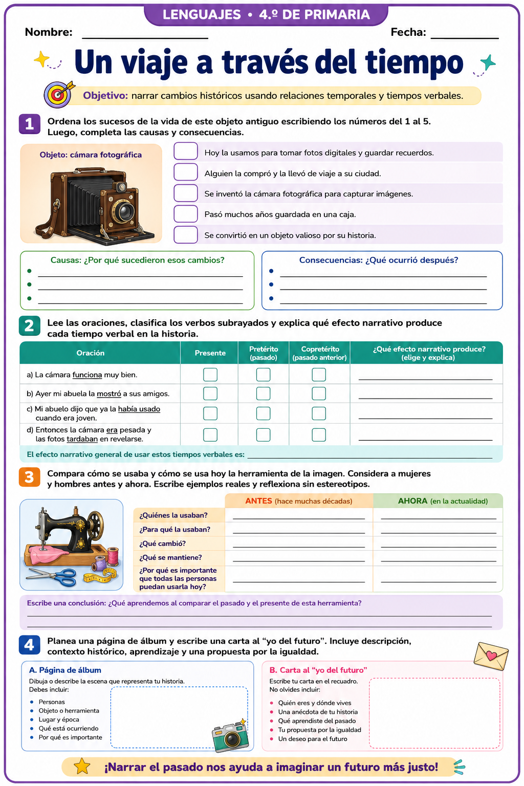 Fichas de trabajo PRIMARIA 4° Grado TODOS LOS PROYECTOS (IMPRIMIBLES) 7 Fichas de trabajo PRIMARIA 4° Grado TODOS LOS PROYECTOS (IMPRIMIBLES) - Image 7