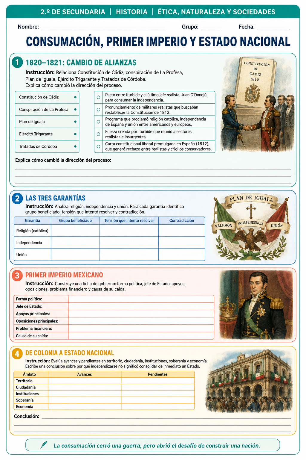 Fichas de trabajo HISTORIA SECUNDARIA 1°, 2° Y 3° Grado | TODOS LOS CONTENIDOS 10 Fichas de trabajo HISTORIA SECUNDARIA 1°, 2° Y 3° Grado | TODOS LOS CONTENIDOS - Image 10