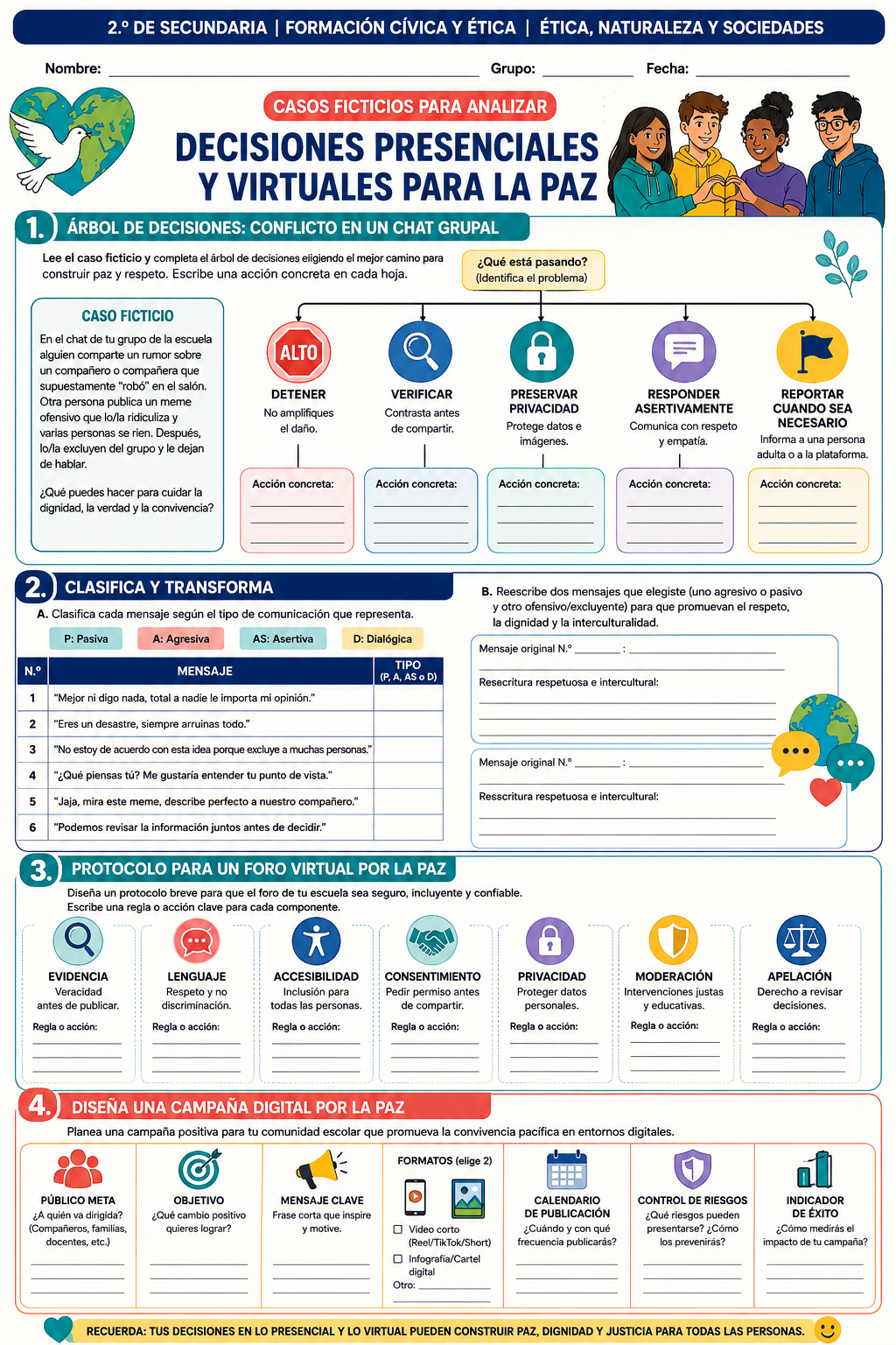 Fichas de trabajo FCyE SECUNDARIA 1°, 2° Y 3° Grado | TODOS LOS CONTENIDOS (IMPRIMIBLES) 5 Fichas de trabajo FCyE SECUNDARIA 1°, 2° Y 3° Grado | TODOS LOS CONTENIDOS (IMPRIMIBLES) - Image 5