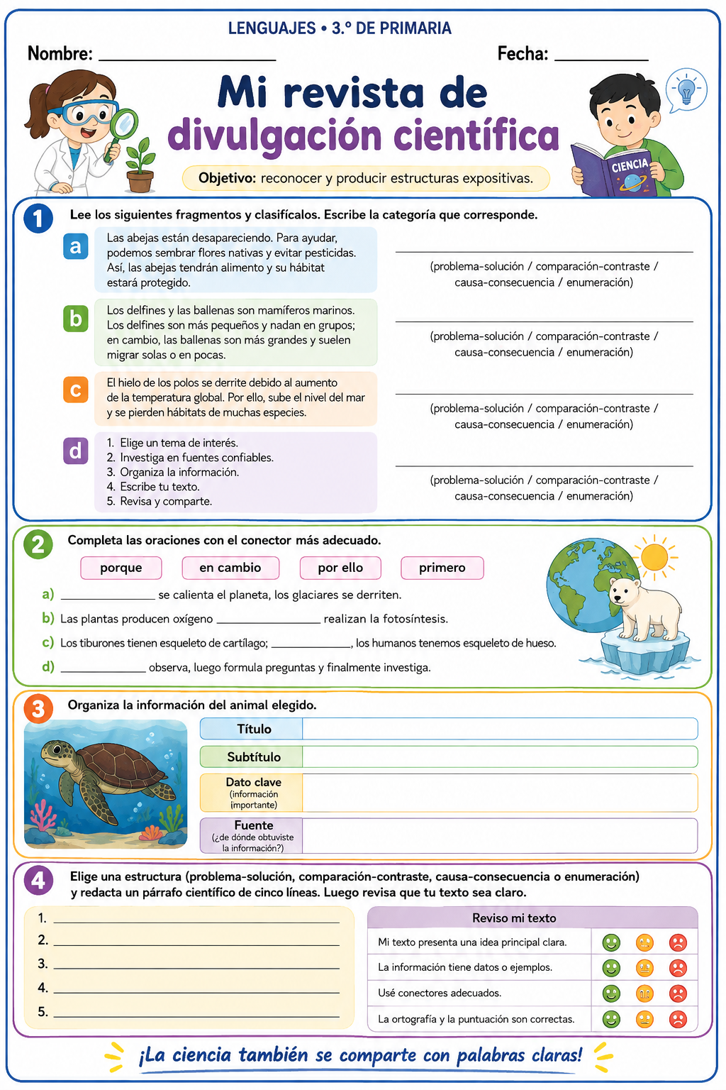 Fichas de trabajo PRIMARIA 3° Grado TODOS LOS PROYECTOS (IMPRIMIBLES) 16 Fichas de trabajo PRIMARIA 3° Grado TODOS LOS PROYECTOS (IMPRIMIBLES) - Image 16