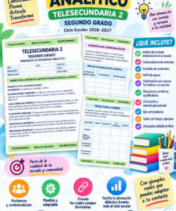 Programa Analítico Anual TELESECUNDARIA SEGUNDO GRADO (Ciclo Escolar 2026 – 2027) 19 08 10