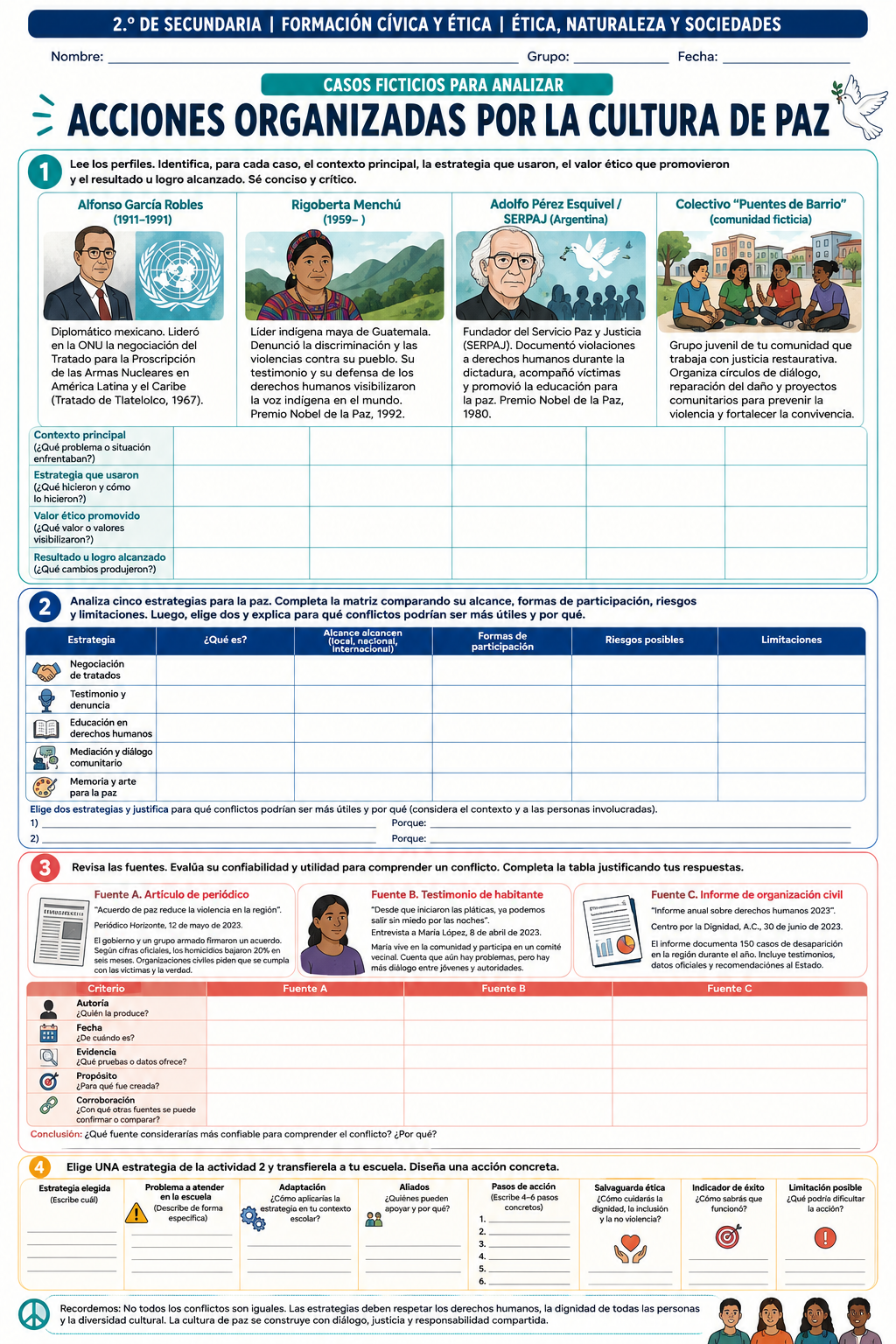 Fichas de trabajo FCyE SECUNDARIA 1°, 2° Y 3° Grado | TODOS LOS CONTENIDOS (IMPRIMIBLES) 6 Fichas de trabajo FCyE SECUNDARIA 1°, 2° Y 3° Grado | TODOS LOS CONTENIDOS (IMPRIMIBLES) - Image 6